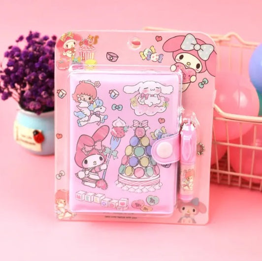 Mini libreta con bolígrafo Sanrio