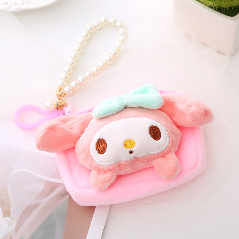 Cartera de peluche con llavero Sanrio