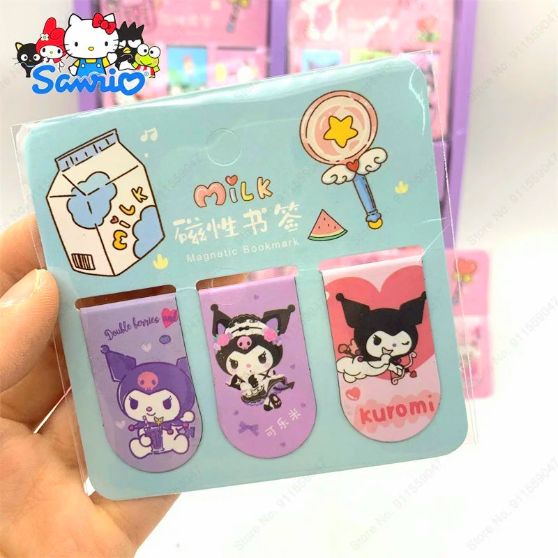 Pack de 3 marcapaginas magnéticos Sanrio