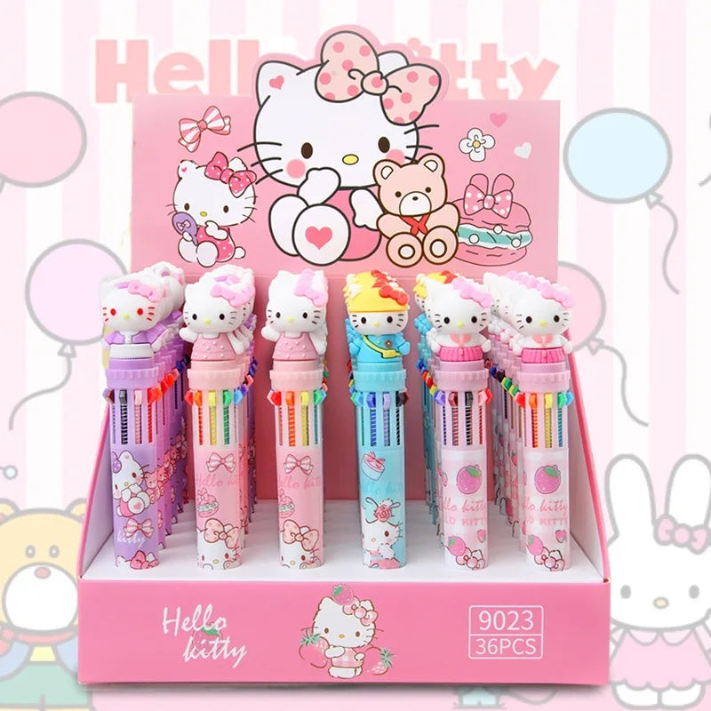 Bolígrafo 10 colores Hello Kitty