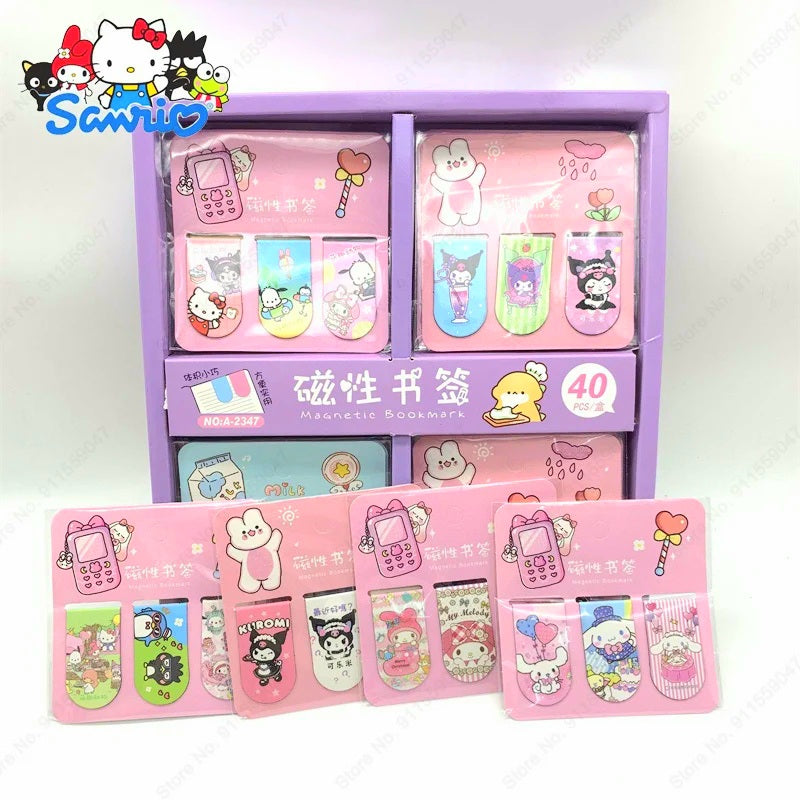 Pack de 3 marcapaginas magnéticos Sanrio