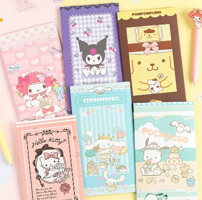 Pack de pegatinas y tarjetas personaje Sanrio