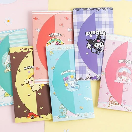 Pack de pegatinas y tarjetas personaje Sanrio