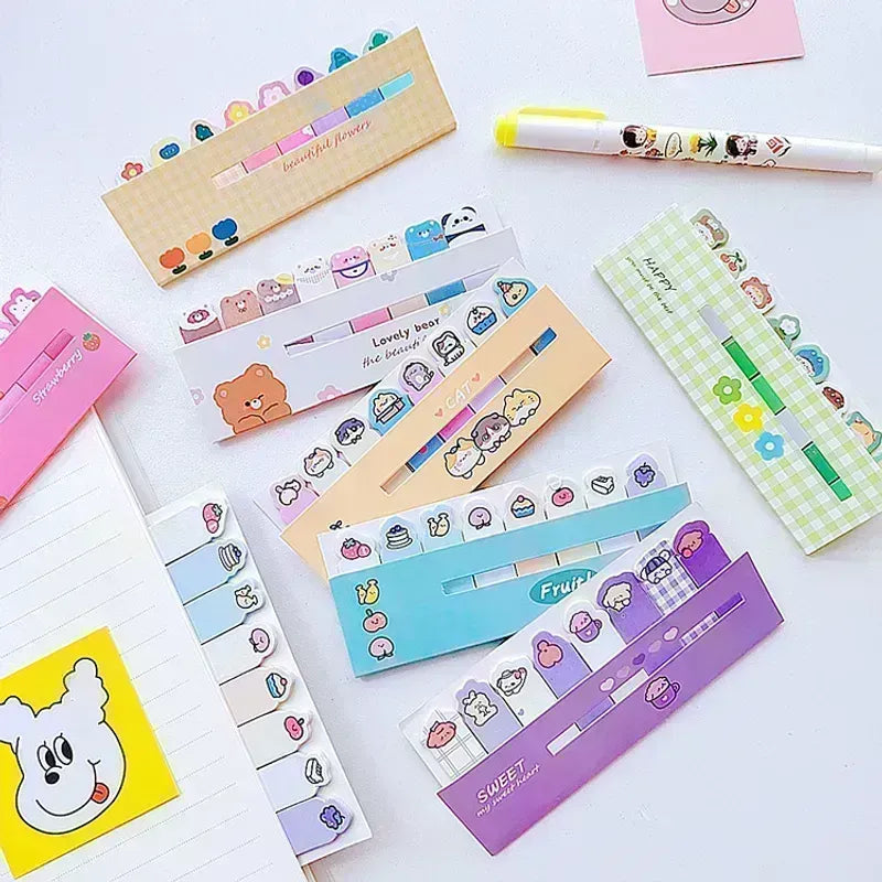 Notas adhesivas de animales kawaii
