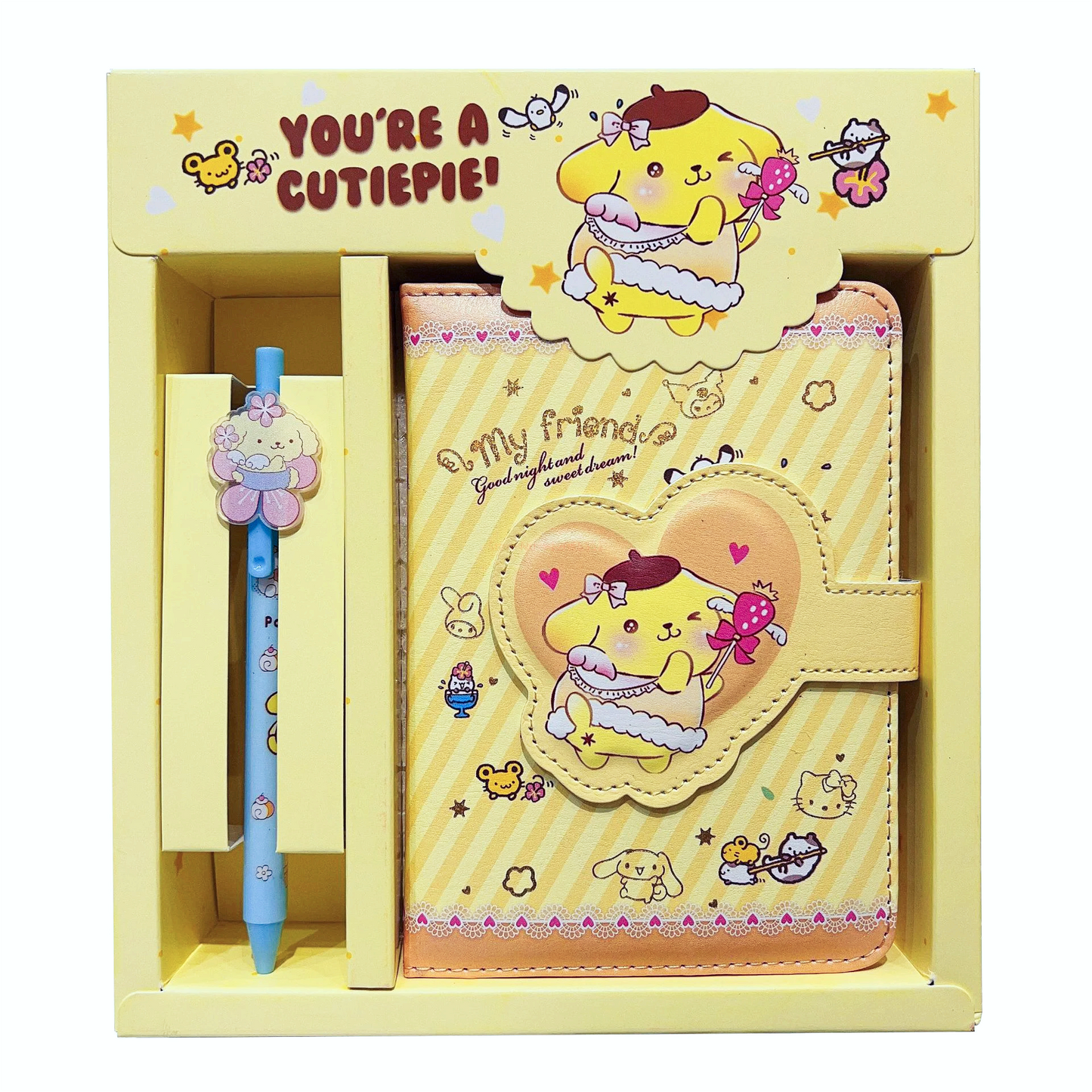 Pack de cuaderno con bolígrafo Sanrio