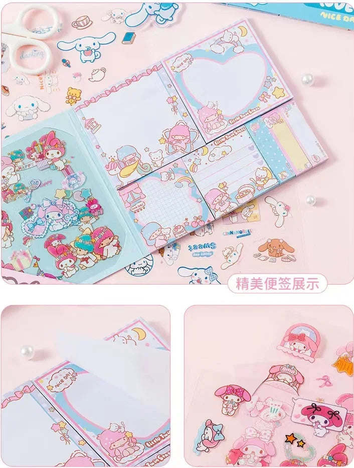 Pack de notas adhesivas y pegatinas amigos Sanrio