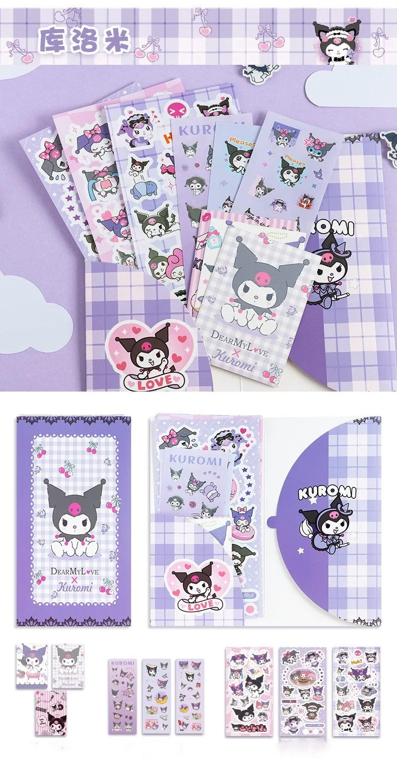 Pack de pegatinas y tarjetas personaje Sanrio