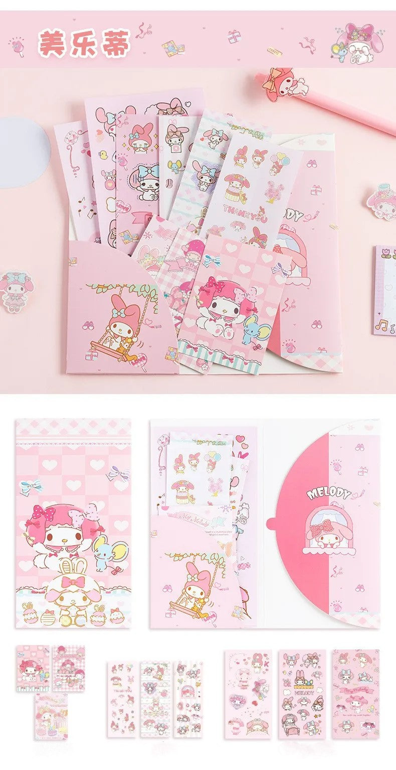 Pack de pegatinas y tarjetas personaje Sanrio