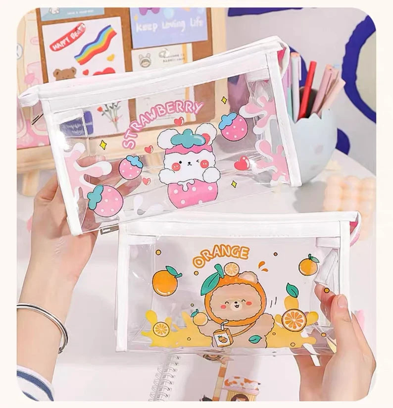 Estuche/neceser transparente kawaii