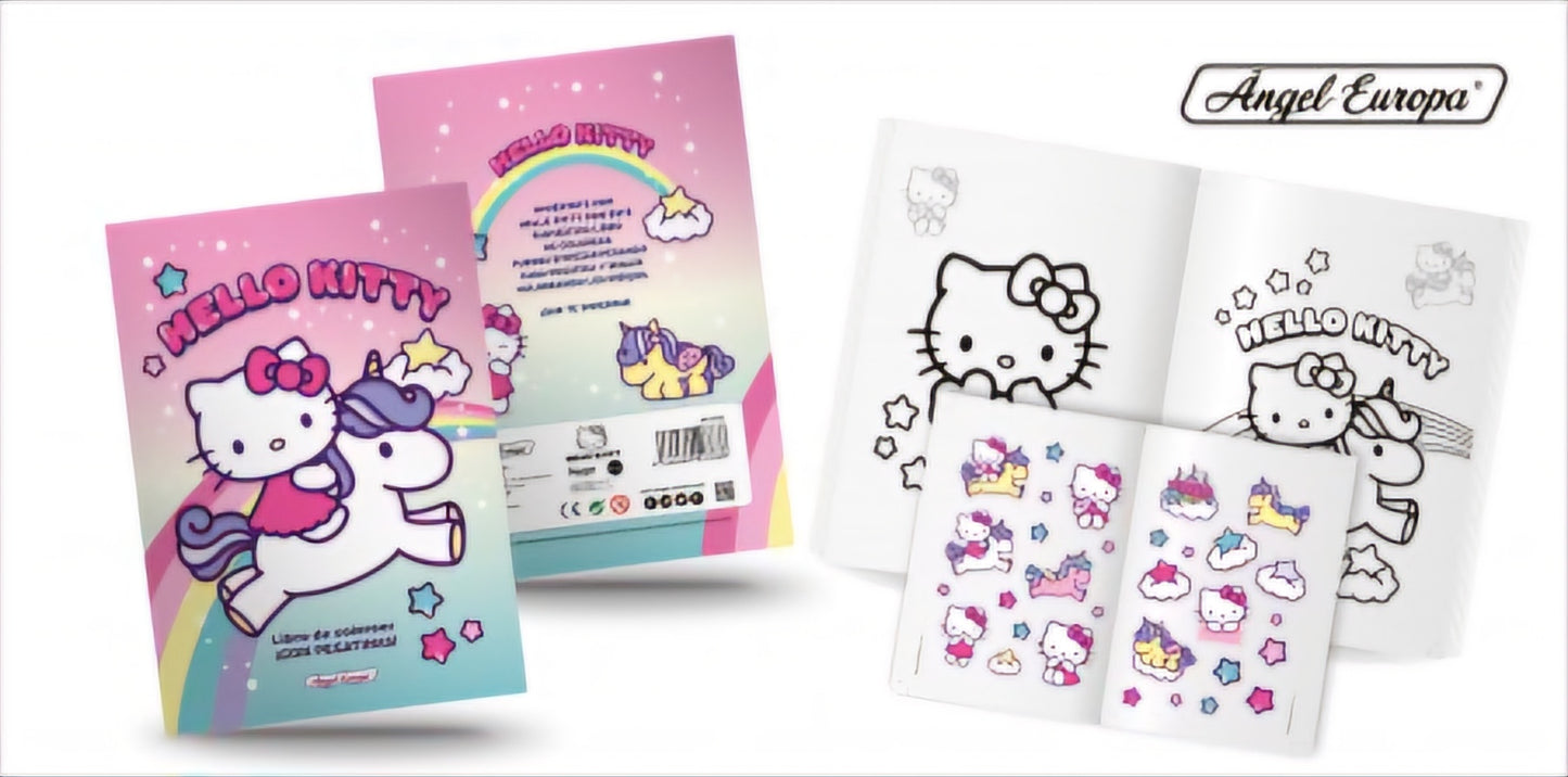 Libro de colorear con pegatinas Hello Kitty unicornio