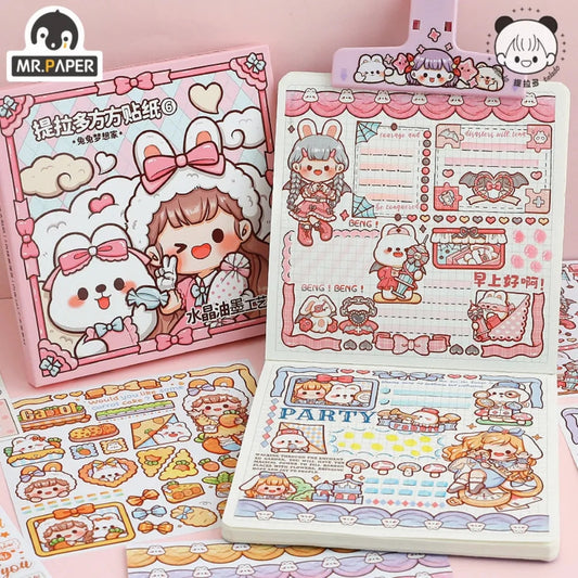 Set de pegatinas kawaii Mr Paper